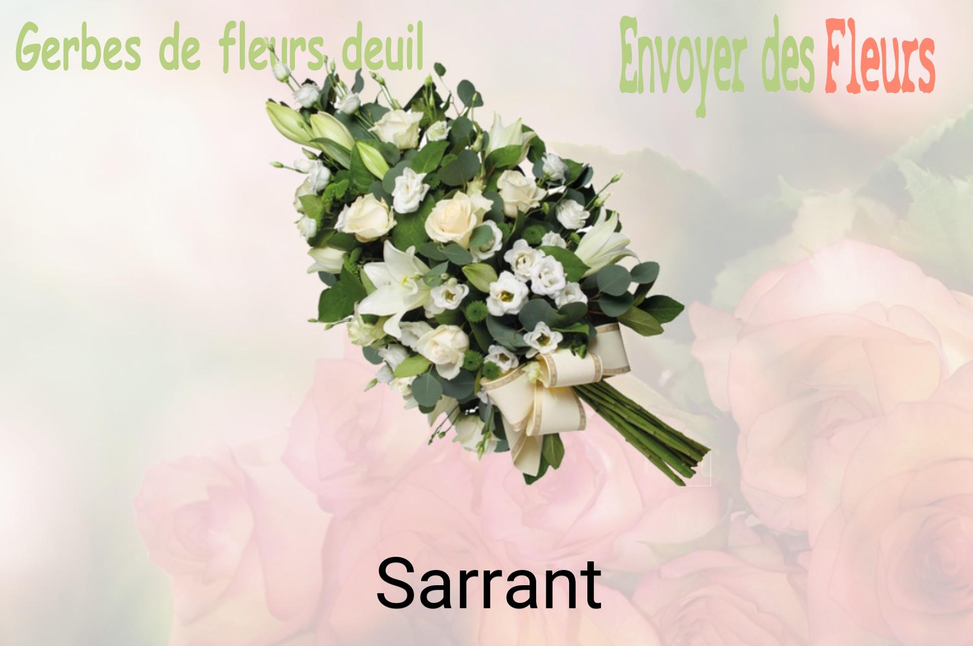 Gerbe de fleurs de deuil livrée à Sarrant